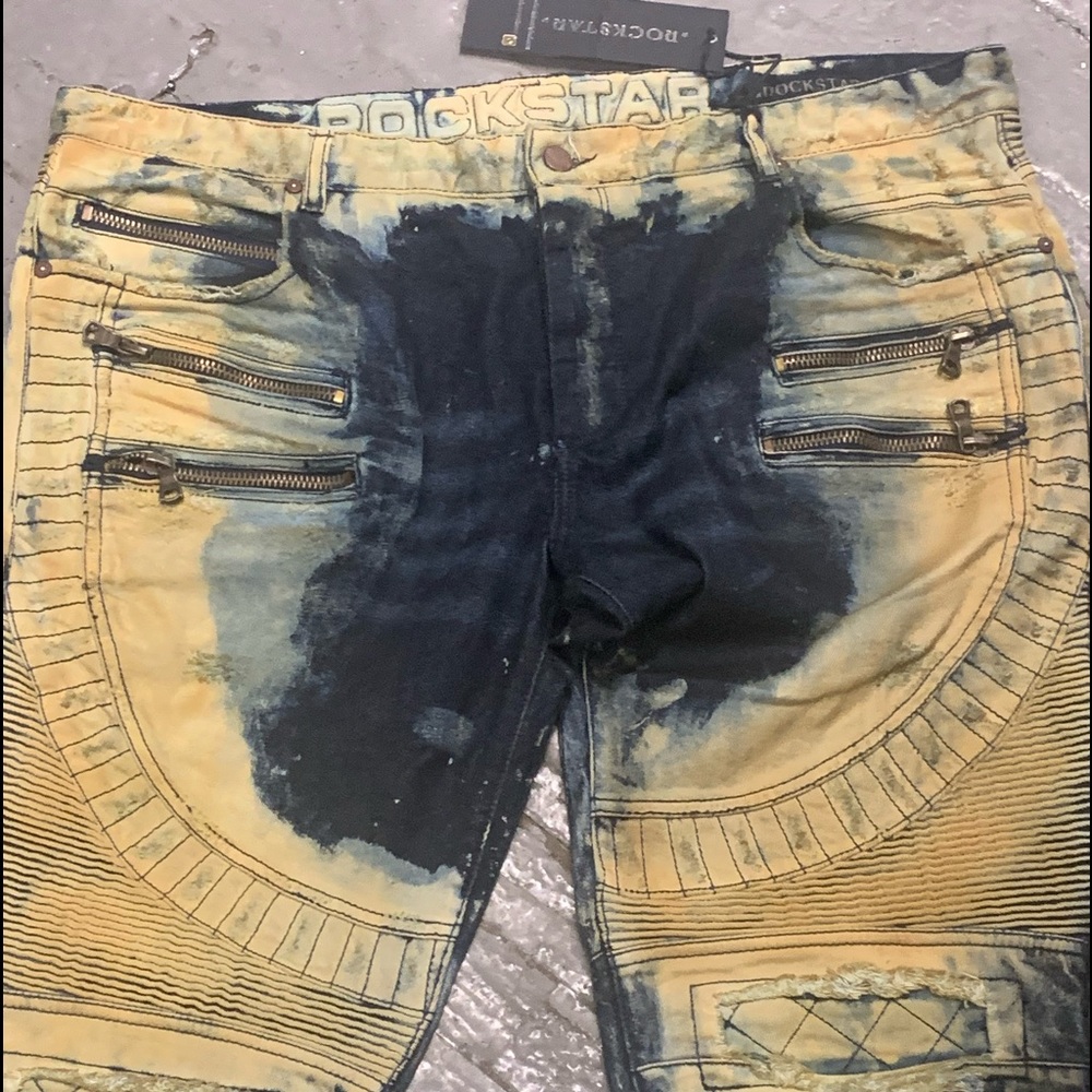 Men’s Super distressed rockstar jeans